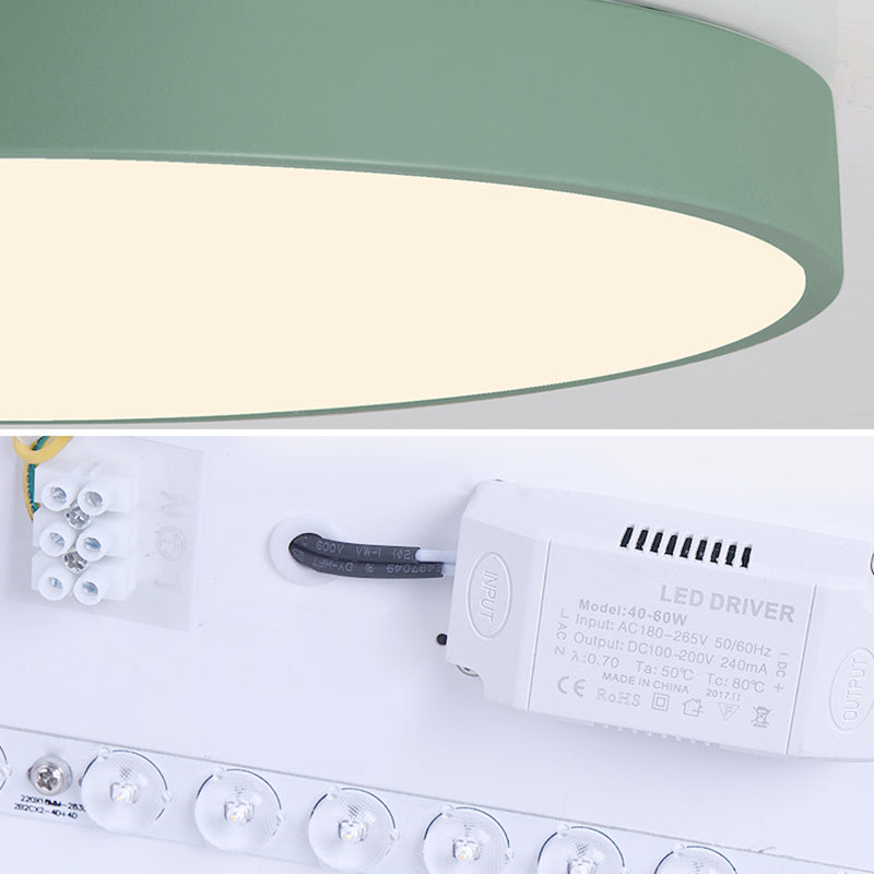 Round Flushmount Lights Macaron Acrylic Ceiling Mounted Fixture for Living Room