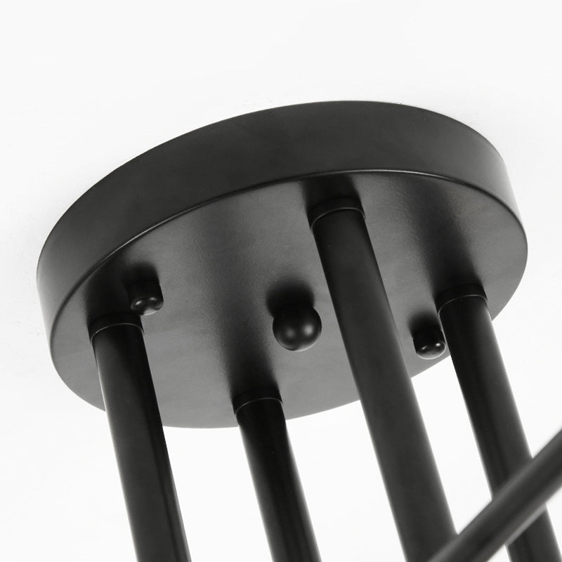 Estilo industrial lámpara de techo incorporada, rama negra, Sala de estar creativa, comedor, dormitorio, bombilla e27 ligera, lujosa y sencilla