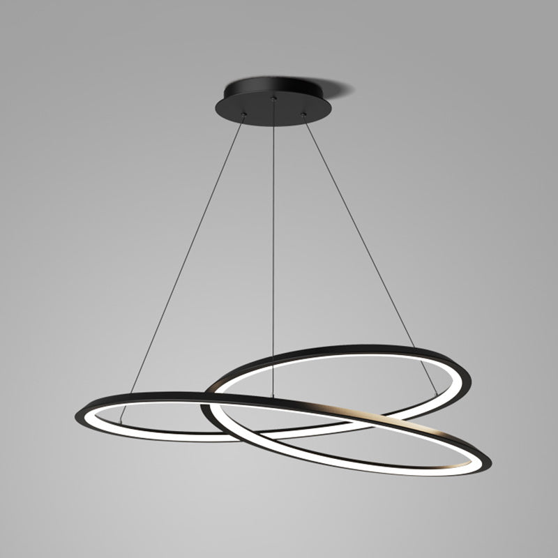 Lumo a spirale a spirale minimalista a spirale a sospensione a soffitto in alluminio per il ristorante