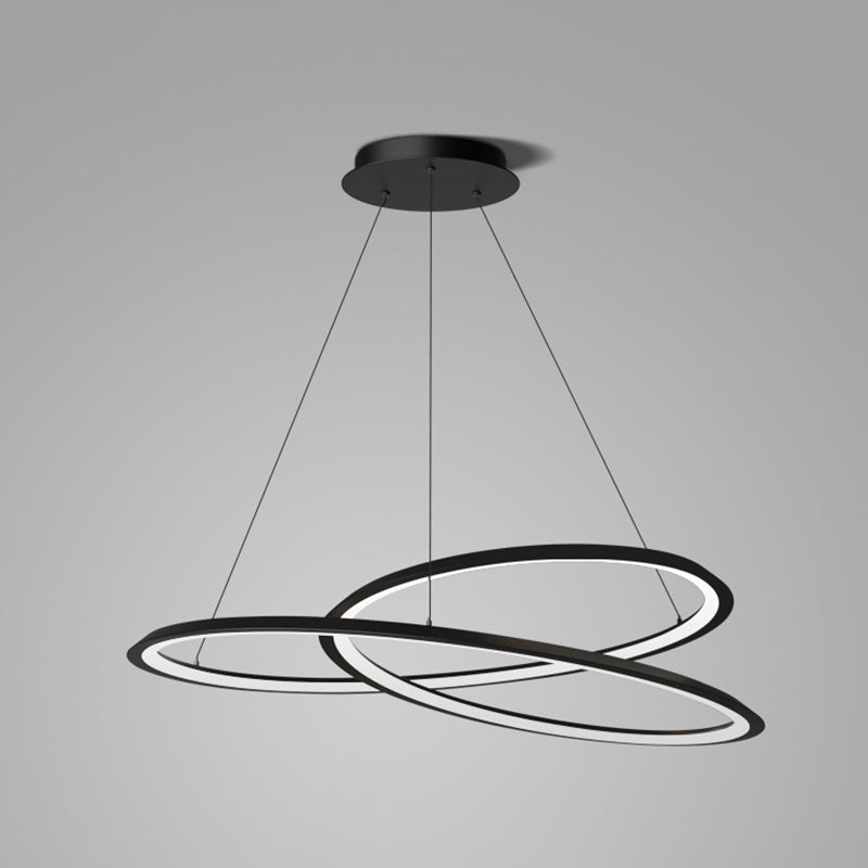 Lumo a spirale a spirale minimalista a spirale a sospensione a soffitto in alluminio per il ristorante