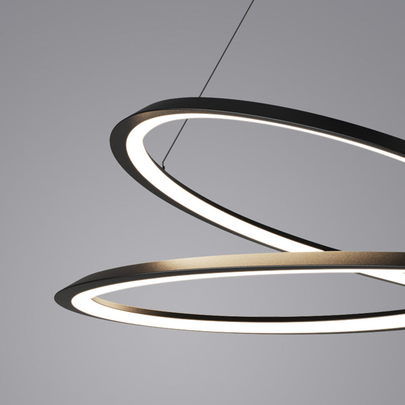 Lumo a spirale a spirale minimalista a spirale a sospensione a soffitto in alluminio per il ristorante