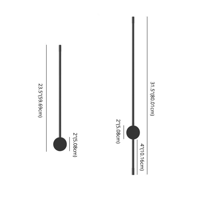 Control remoto RGB Luz de la plataforma Moderna Moderna larga Lámpara de pared LED decorativa de ambiente en negro