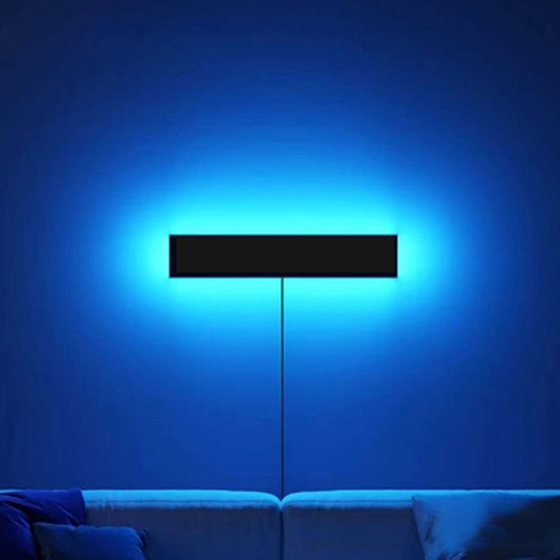 Rechthoekige moderne eenvoud RGB Wall SCONCE 32 "brede ambiance decoratieve LED -wandlamp voor woonkamer slaapkamer