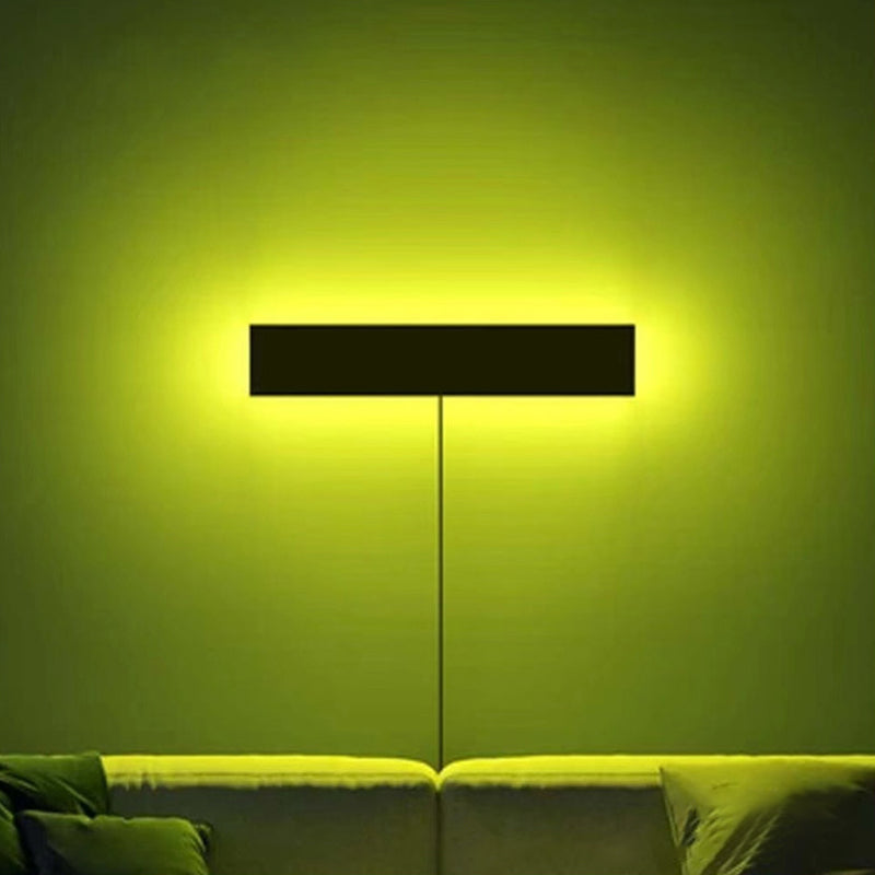 Simplicité moderne rectangulaire Applexion murale RVB 32 "Ambiance de large lampe murale à LED décorative pour chambre à coucher pour le salon