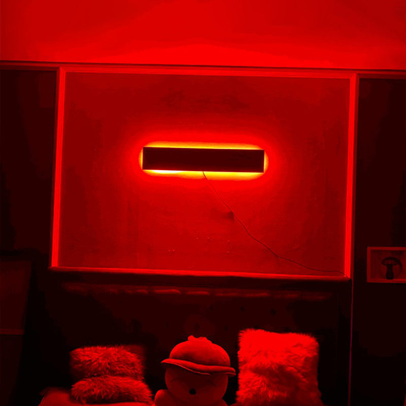 Simplicité moderne rectangulaire Applexion murale RVB 32 "Ambiance de large lampe murale à LED décorative pour chambre à coucher pour le salon