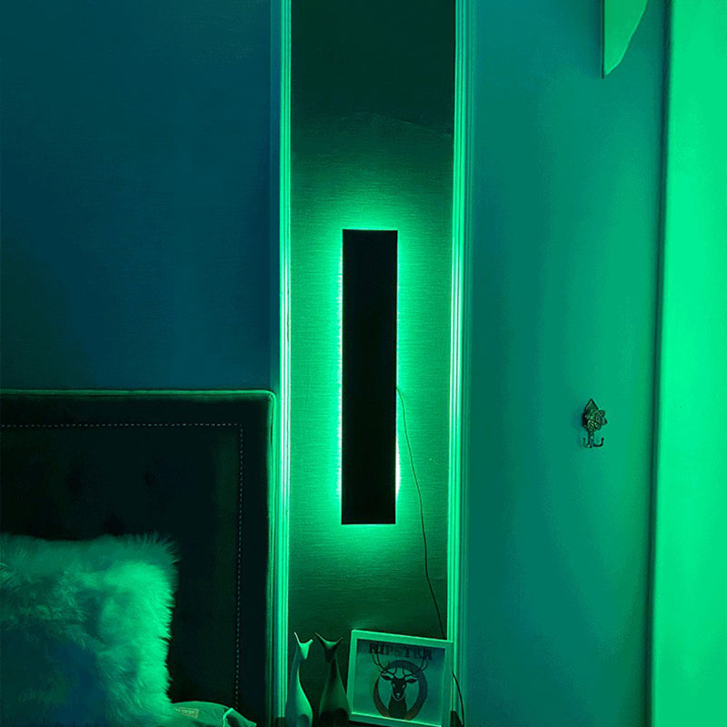 Simplicité moderne rectangulaire Applexion murale RVB 32 "Ambiance de large lampe murale à LED décorative pour chambre à coucher pour le salon