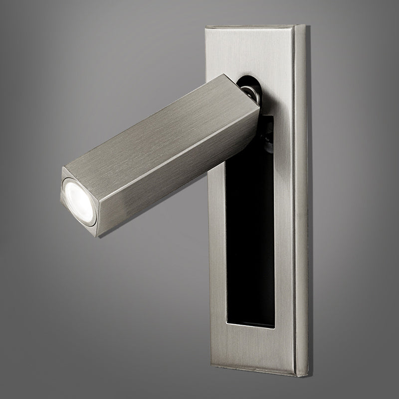 Schlafzimmer Flush-Mount LED Wandleuchter moderner Nachtleuchten mit rechteckig verstellbarem Scheinwerfer