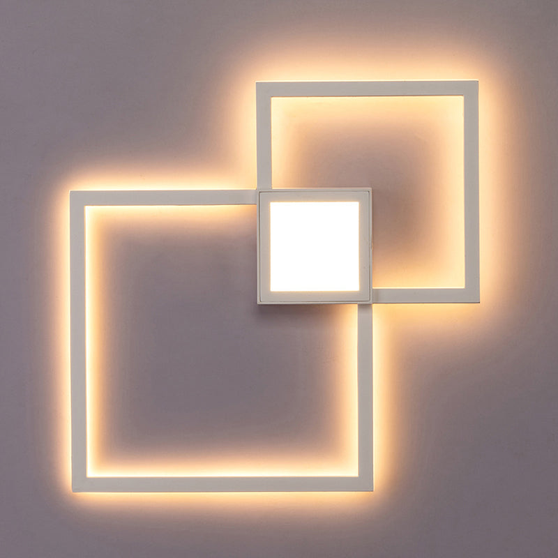 Square Lines Home Decorative LED Wall Lamp Modern Simplicity Style Aluminum Sconce Light for Living Room