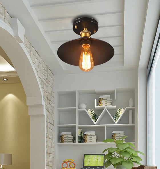 Amerikaanse landelijke inbouw plafondlamp retro industriële stijl creatieve slaapkamer gang studie balkon gangpad ingang ijzeren lampen