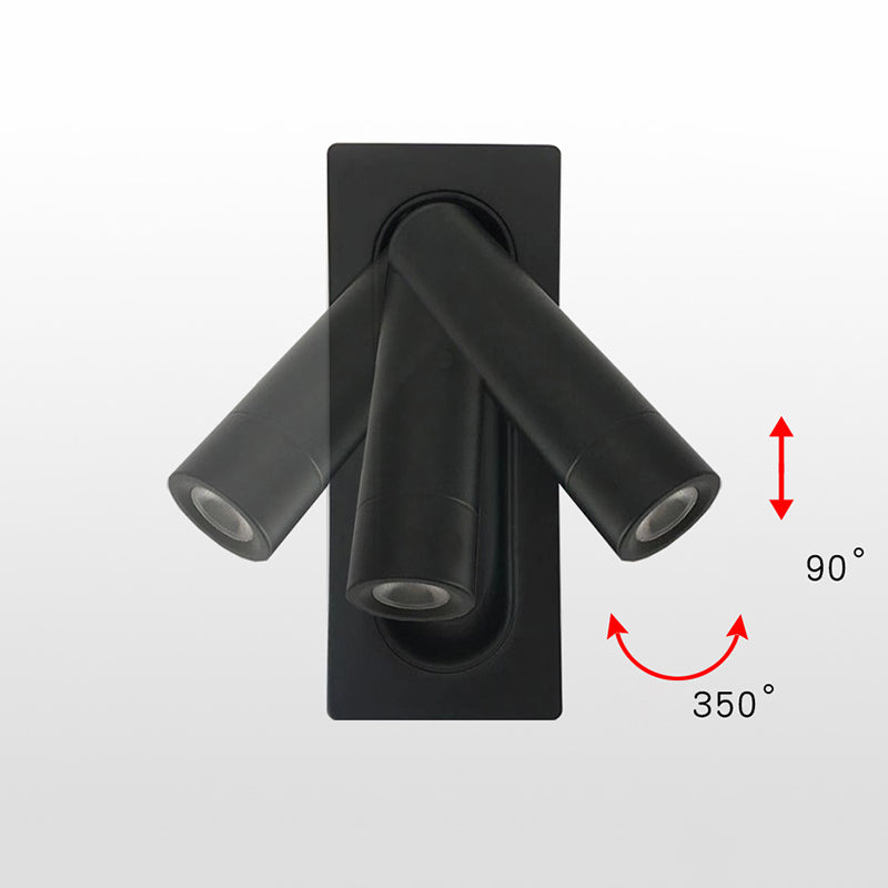 7 "H MODERNO Montaje de montaje LED LEAK DEL SITBILLO OBJUNTO DESEJO Cilíndrica Lámpara de lectura de la noche