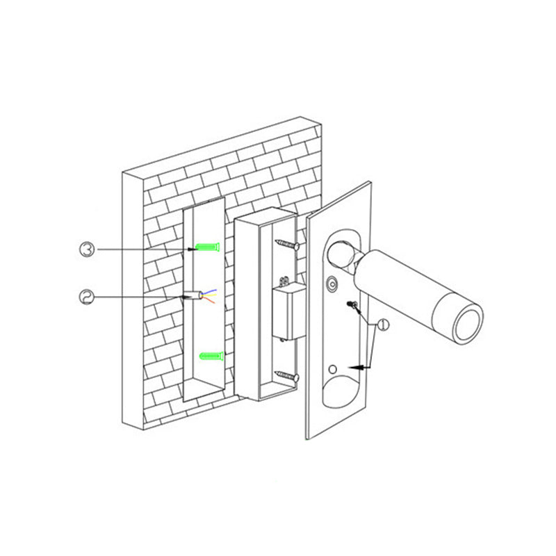 7 "H MODERNO Montaje de montaje LED LEAK DEL SITBILLO OBJUNTO DESEJO Cilíndrica Lámpara de lectura de la noche