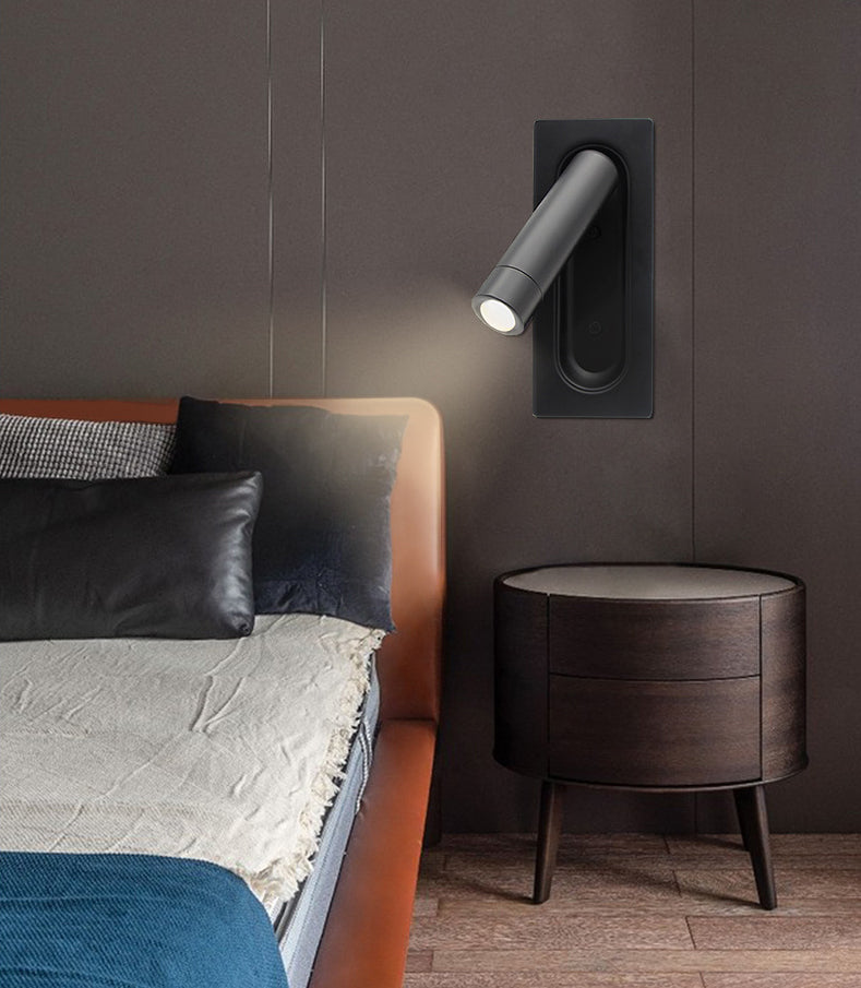 7 "H MODERNO Montaje de montaje LED LEAK DEL SITBILLO OBJUNTO DESEJO Cilíndrica Lámpara de lectura de la noche