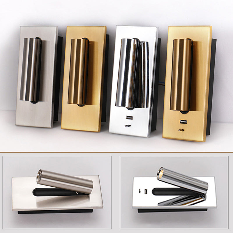 7 "H MODM MODERNO MONTAJE LED LED LIGHT USB CARGA DE CARGA DEL Puerto de diseño Lámpara de lectura