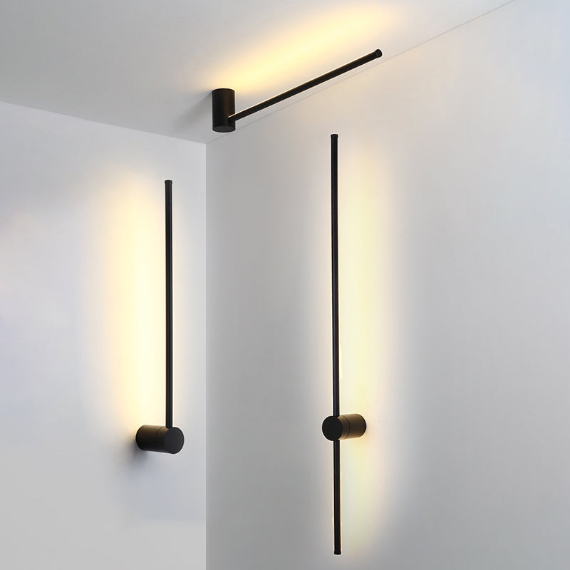 Lámpara de pared LED de tira larga de 360 ° de 360 ° Luz de línea de minimalismo de estilo nórdico para escaleras de pasillo