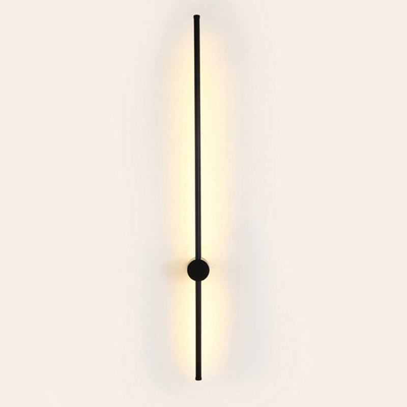 Modern Simplicity Style RGB Wall Sconce Black Long Strip Ambiance Decorative LED Wall Lamp for Restaurant Bar