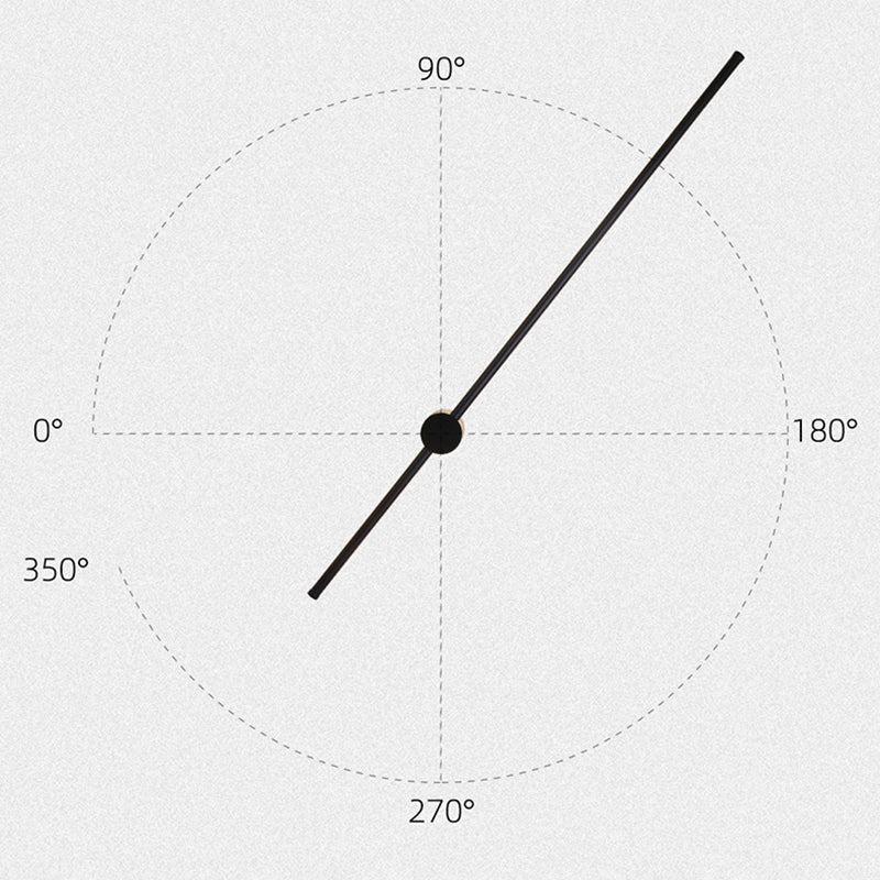 Modern Simplicity Style RGB Wall Sconce Black Long Strip Ambiance Decorative LED Wall Lamp for Restaurant Bar