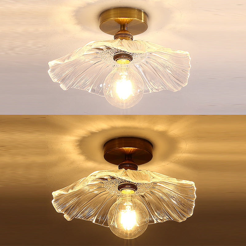 New Modern Prismatic Glass Flush Light Fixtures Blossoms Flush Mount with Shape