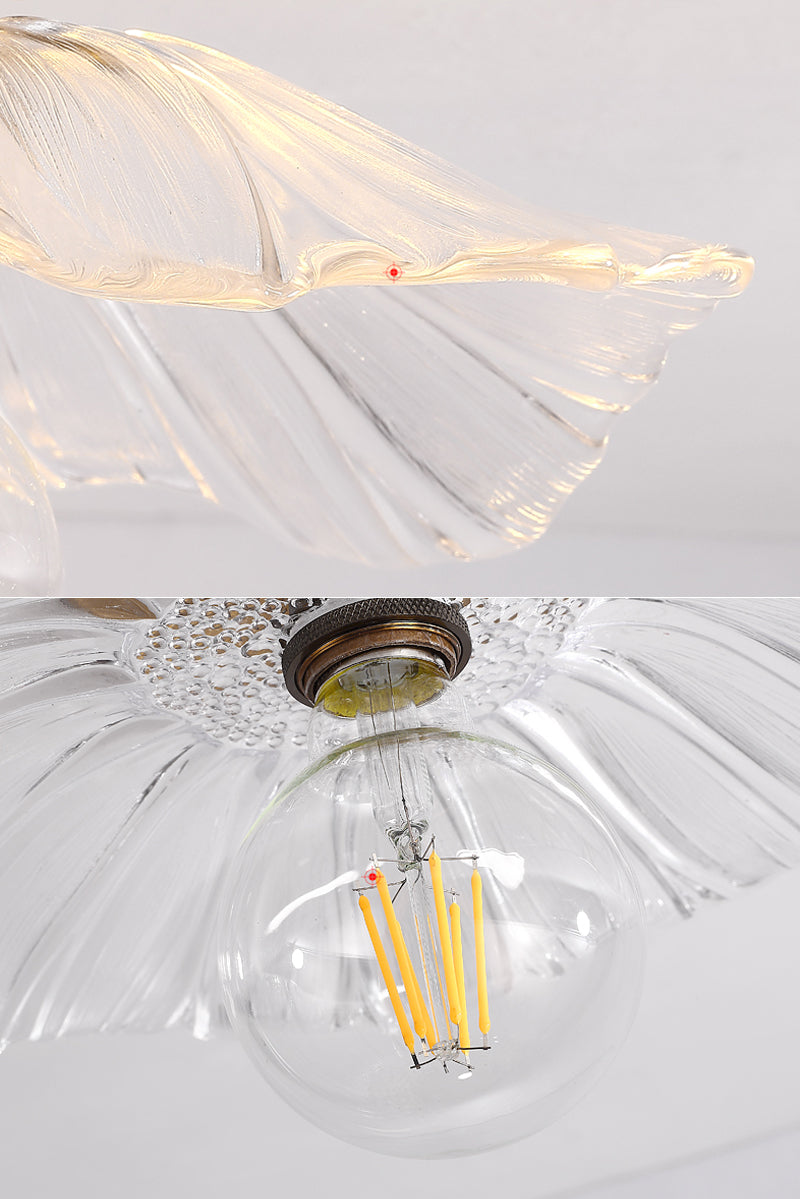 New Modern Prismatic Glass Flush Light Fixtures Blossoms Flush Mount with Shape