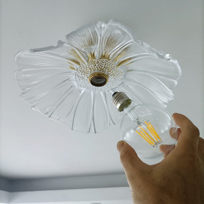 New Modern Prismatic Glass Flush Light Fixtures Blossoms Flush Mount with Shape