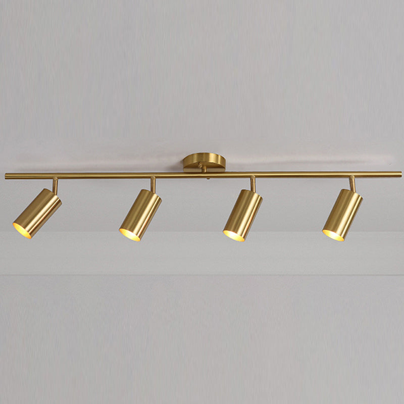 All Copper Track Lighting Kits Nordic Modern Light Luxury Home Living Room TV Cabinet Background Wall Study Room Commercial Shop Lamps
