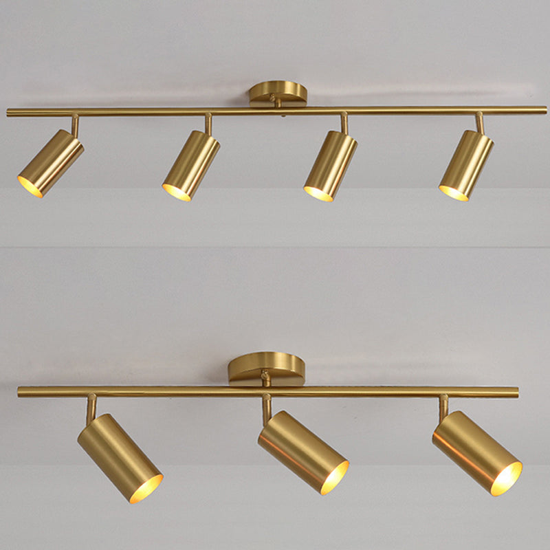 All Copper Track Lighting Kits Nordic Modern Light Luxury Home Living Room TV Cabinet Background Wall Study Room Commercial Shop Lamps