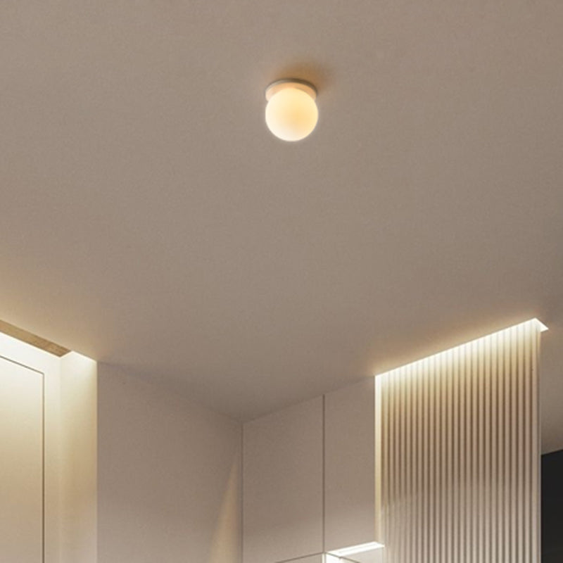 Glaskugelförmige Deckenbefestigung Minimalistische weiße Deckenbefestigung Leuchte