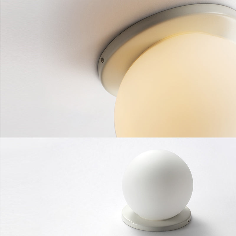 Glaskugelförmige Deckenbefestigung Minimalistische weiße Deckenbefestigung Leuchte