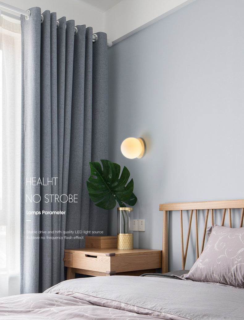 Glaskugelförmige Deckenbefestigung Minimalistische weiße Deckenbefestigung Leuchte