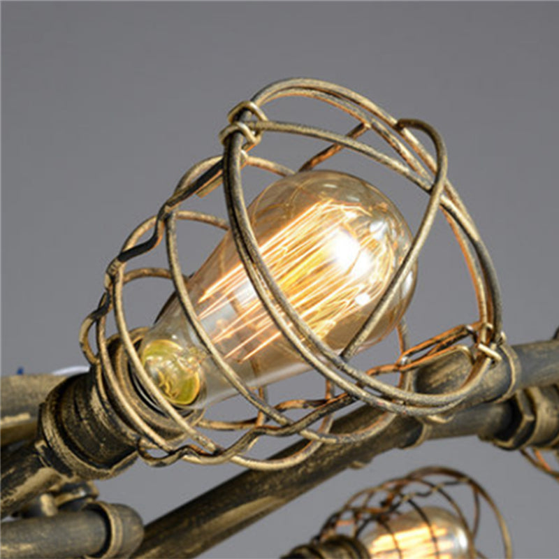 Luminaires semi-affleurants à tuyau torsadé Steampunk plafonniers semi-affleurants en métal pour bar