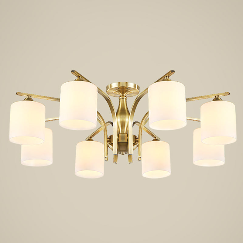 Accesorio montado en el techo de cristal mate del ópalo de la iluminación semi empotrada moderna de la sala de estar