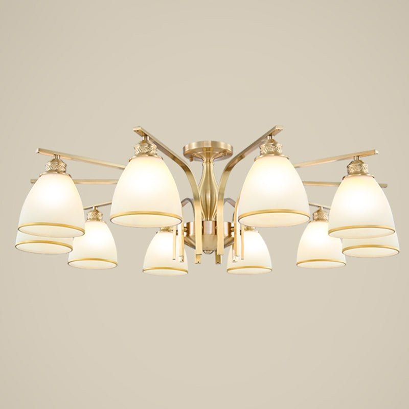 Accesorio montado en el techo de cristal mate del ópalo de la iluminación semi empotrada moderna de la sala de estar