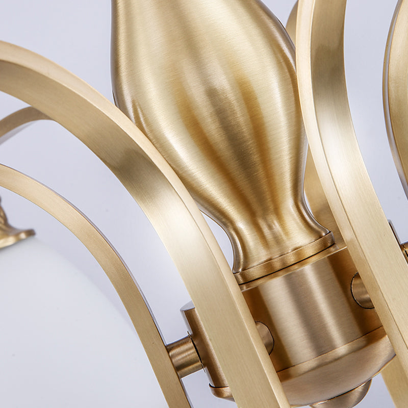 Accesorio montado en el techo de cristal mate del ópalo de la iluminación semi empotrada moderna de la sala de estar