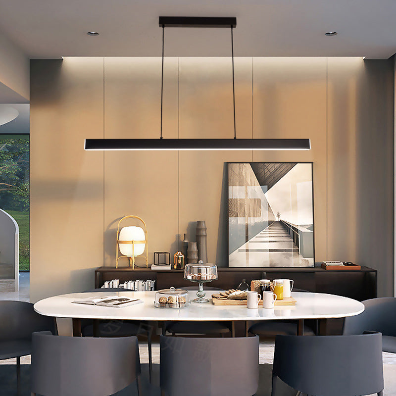 Linear Island Chandelier Lights Simplicity Acrylic Chandelier Lighting Fixtures for Dining Table