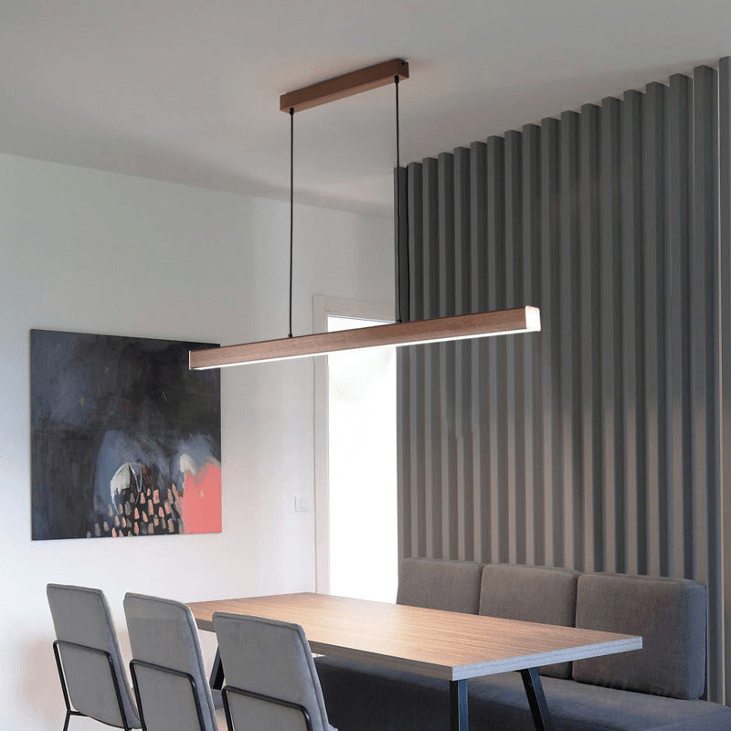 Linear Island Chandelier Lights Simplicity Acrylic Chandelier Lighting Fixtures for Dining Table