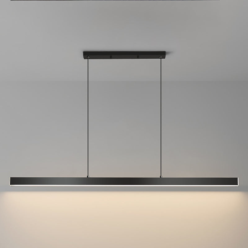 Luci di lampadari dell'isola lineare Simplicità Fissature di illuminazione del lampadario acrilico per tavolo da pranzo