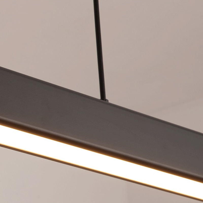 Luci di lampadari dell'isola lineare Simplicità Fissature di illuminazione del lampadario acrilico per tavolo da pranzo