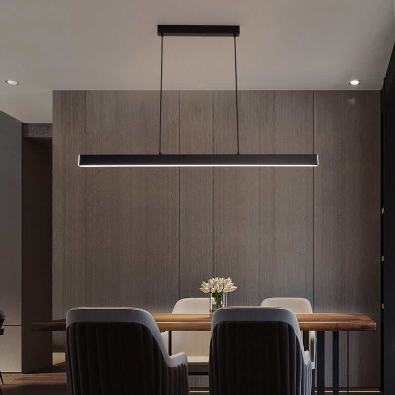 Linear Island Chandelier Lights Simplicity Acrylic Chandelier Lighting Fixtures for Dining Table