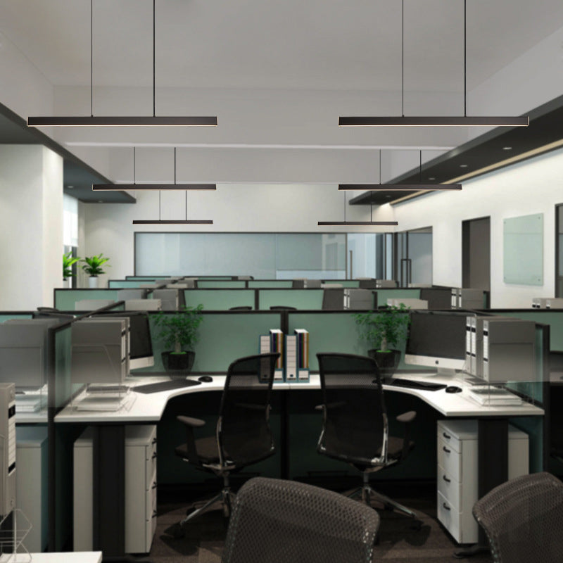 Luci di lampadari dell'isola lineare Simplicità Fissature di illuminazione del lampadario acrilico per tavolo da pranzo