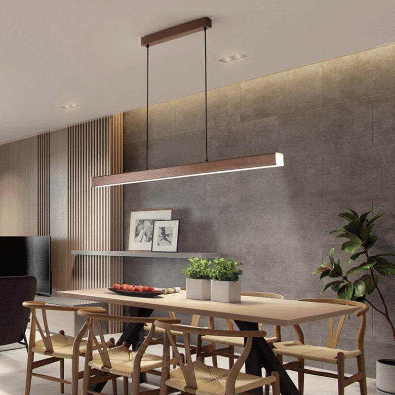 Luci di lampadari dell'isola lineare Simplicità Fissature di illuminazione del lampadario acrilico per tavolo da pranzo