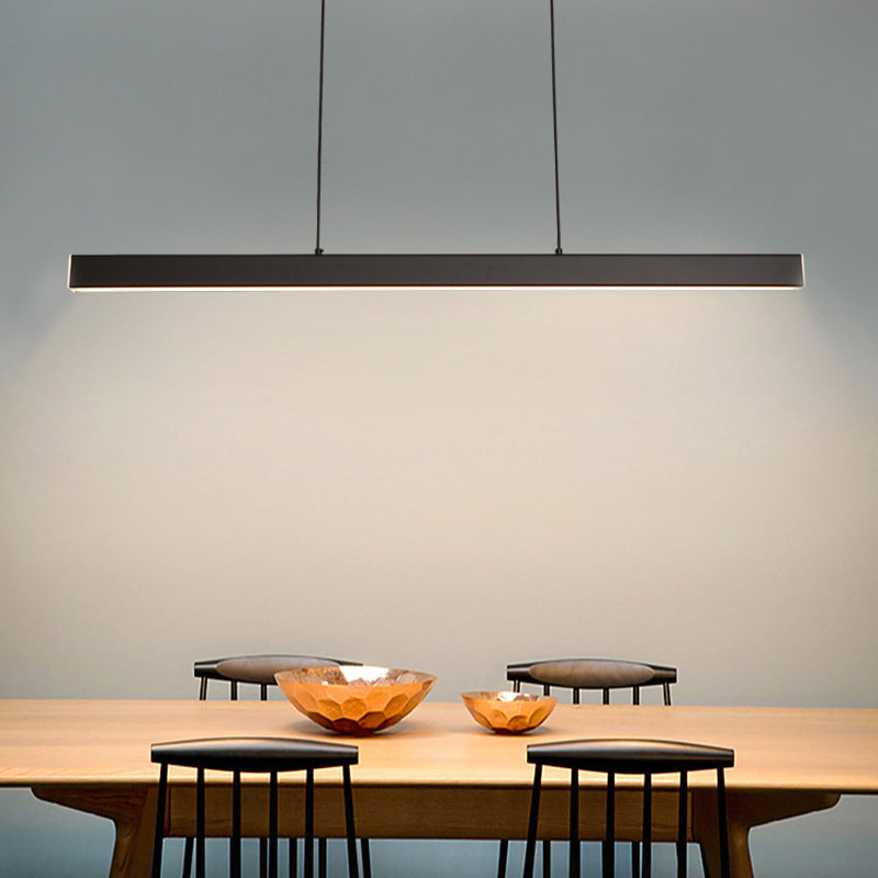 Luci di lampadari dell'isola lineare Simplicità Fissature di illuminazione del lampadario acrilico per tavolo da pranzo