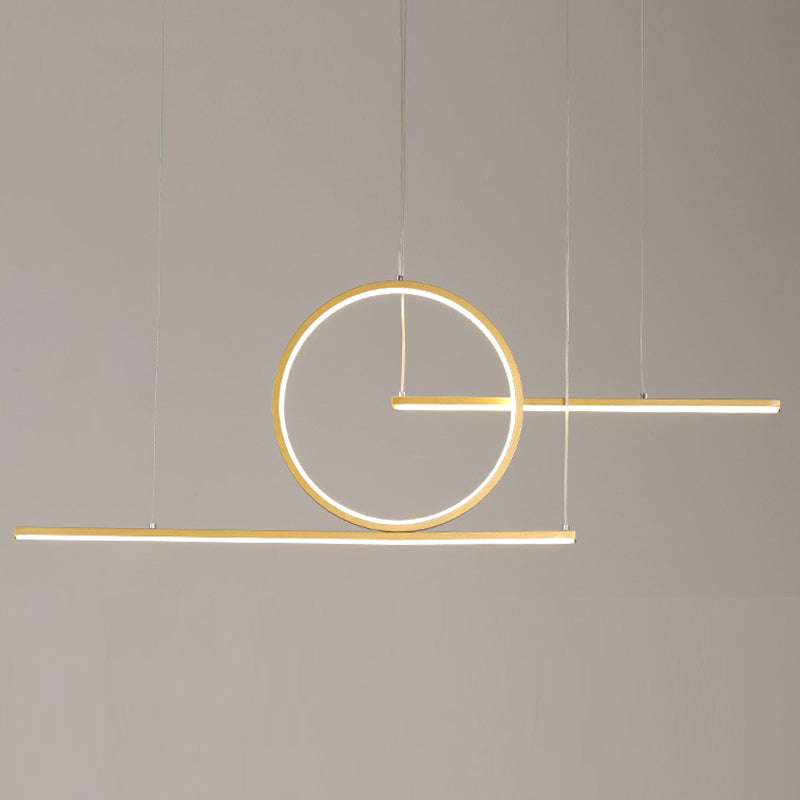 Ring Island Lighting Fixtures Aluminum Minimalism Pendant Lighting Fixtures for Restaurant