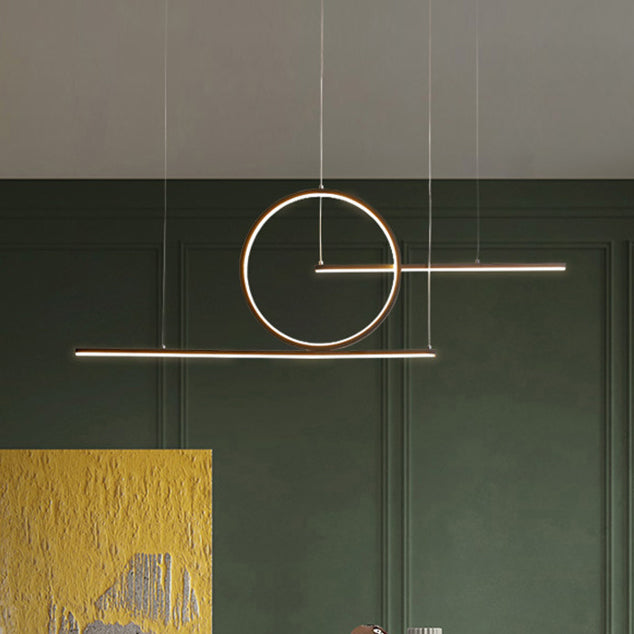 Ring Island Lighting Fixtures Aluminum Minimalism Pendant Lighting Fixtures for Restaurant