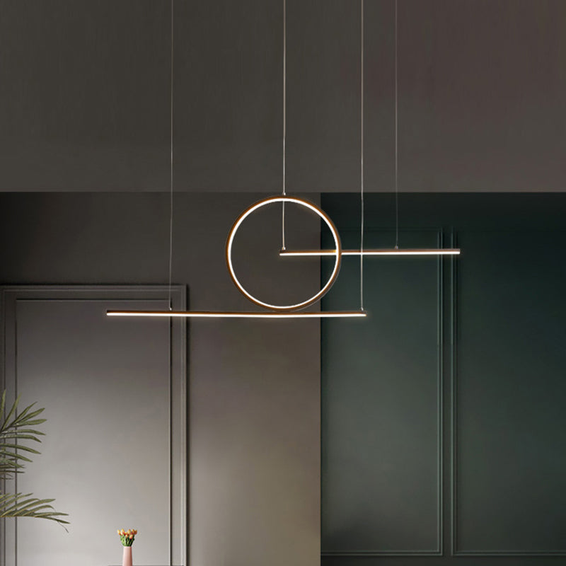 Ring Island Lighting Fixtures Aluminum Minimalism Pendant Lighting Fixtures for Restaurant