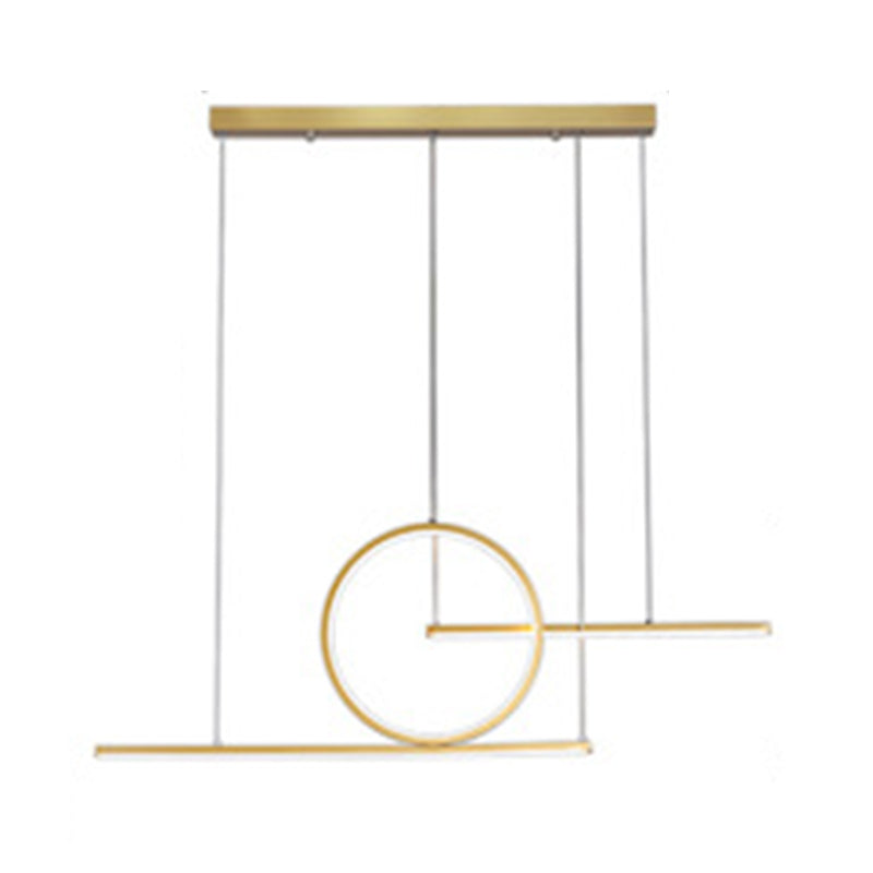 Ring Island Lighting Fixtures Aluminum Minimalism Pendant Lighting Fixtures for Restaurant