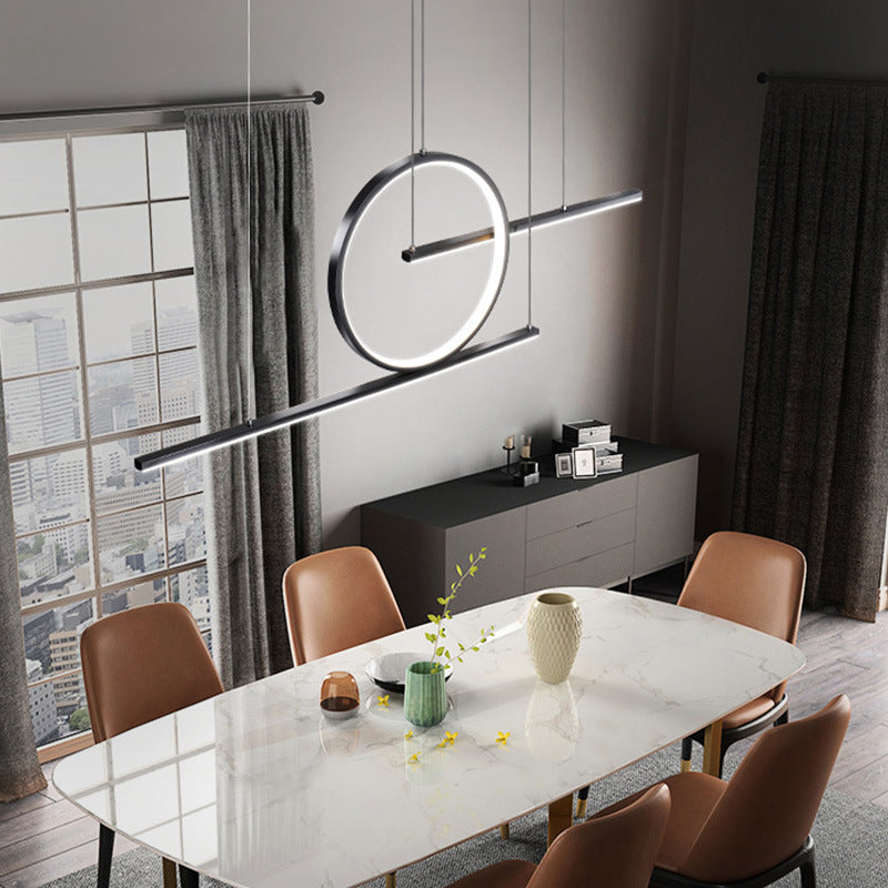 Ring Island Lighting Fixtures Aluminum Minimalism Pendant Lighting Fixtures for Restaurant
