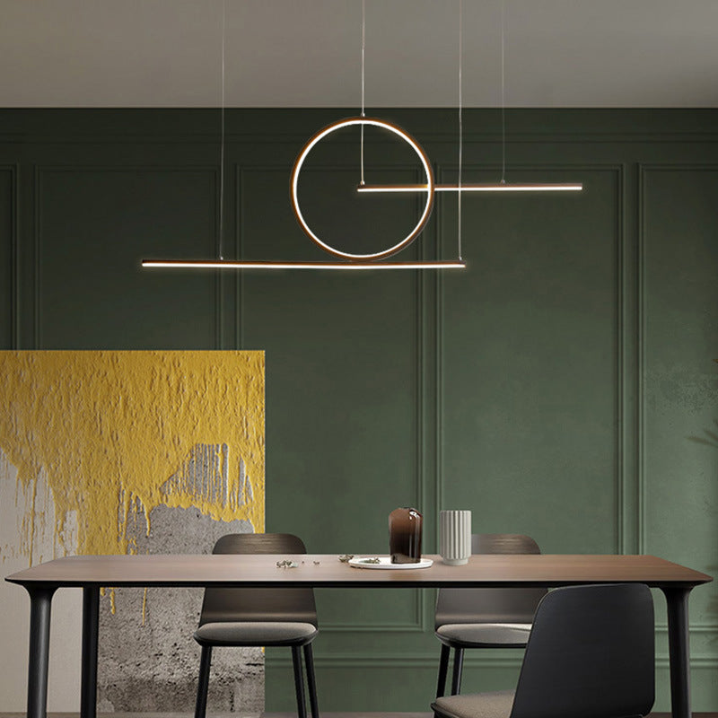 Ring Island Lighting Fixtures Aluminum Minimalism Pendant Lighting Fixtures for Restaurant
