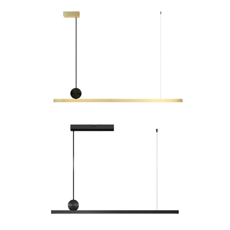 Luci di lampadari dell'isola lineare Simplicità Fissature di illuminazione del lampadario acrilico per tavolo da pranzo