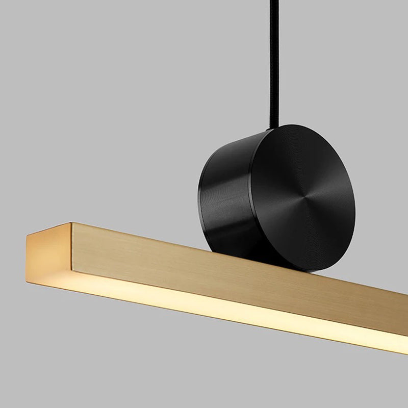 Luci di lampadari dell'isola lineare Simplicità Fissature di illuminazione del lampadario acrilico per tavolo da pranzo