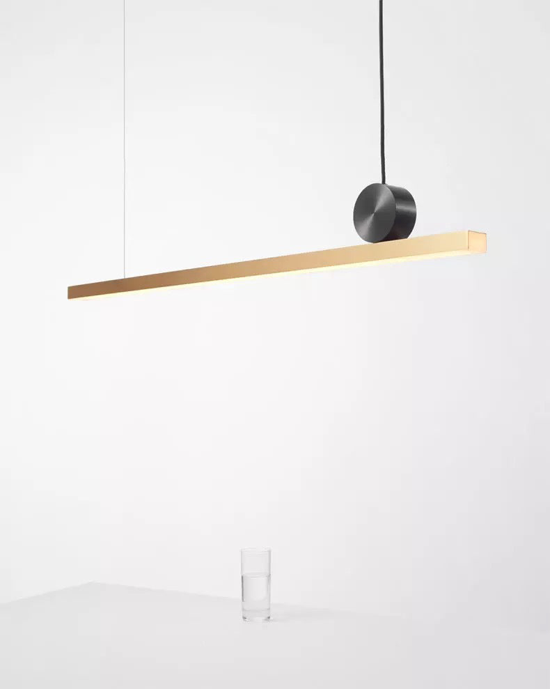 Linear Island Chandelier Lights Simplicity Acrylic Chandelier Lighting Fixtures for Dining Table