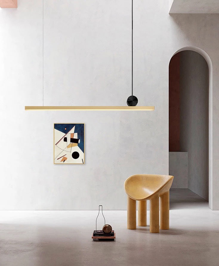 Luci di lampadari dell'isola lineare Simplicità Fissature di illuminazione del lampadario acrilico per tavolo da pranzo